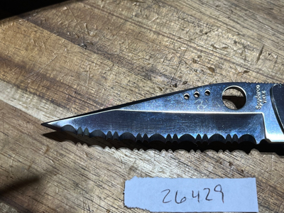 NM VINTAGE SPYDERCO VIELE C42S AUS8 JAPAN LOCKBACK FOLDING KNIFE