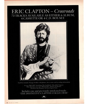 PTP27 MAGAZINWERBUNG 11X9'' ERIC CLAPTON: CROSSROADS ALBUM