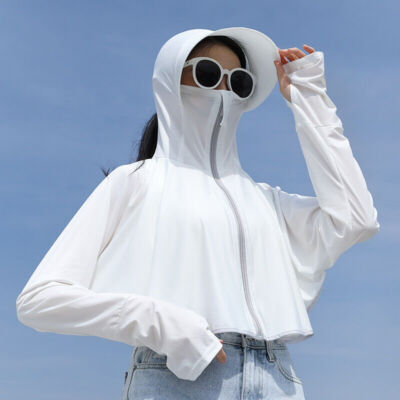 Women's Long Sleeve Sun Protection Shirt Uv Spf 50+ Premium Jacket Hoodie Coat