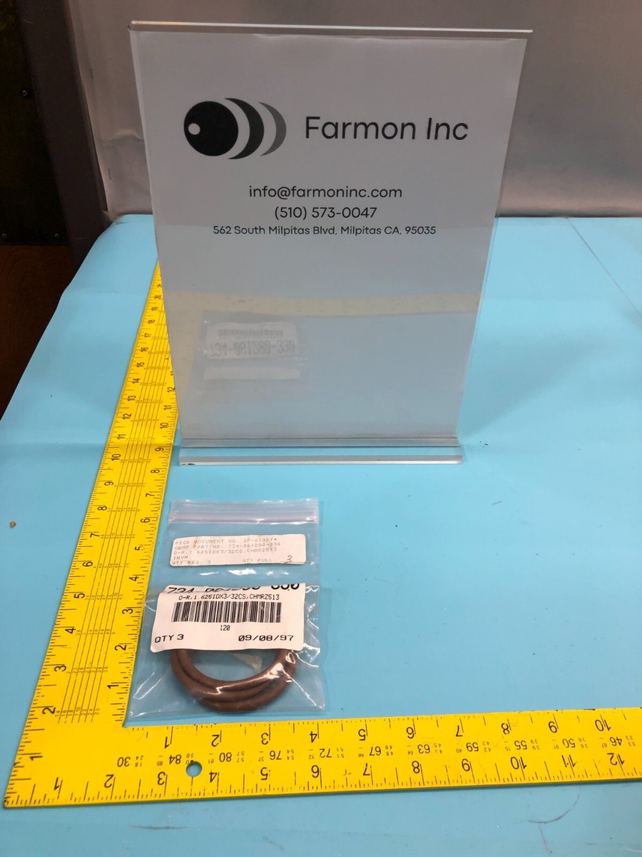 3 LAM 734-061280-330 O-Ring, 1.625ID X 3/32CS, Chemraz 513, 185388