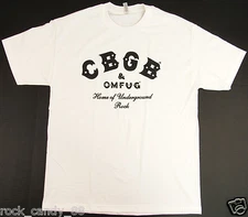 CBGB OMFUG T-shirt Punk Rock CBs Underground Tee Adult Men's White New