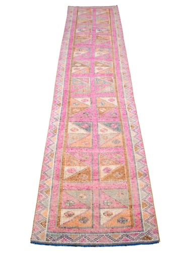Turkish Runner Rug, HandMade Rug, Tribal Rug Ethnic Rug 3 x 12 ft Kitchen Runner - Picture 6 of 11