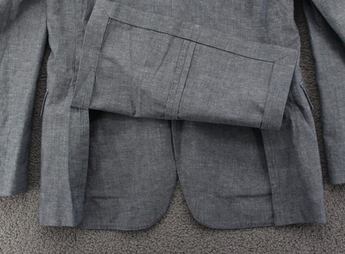 J Crew Ludlow Blazer Jacket Men 36 R Heather Blue Somelos Linen Unstructured - Picture 12 of 14