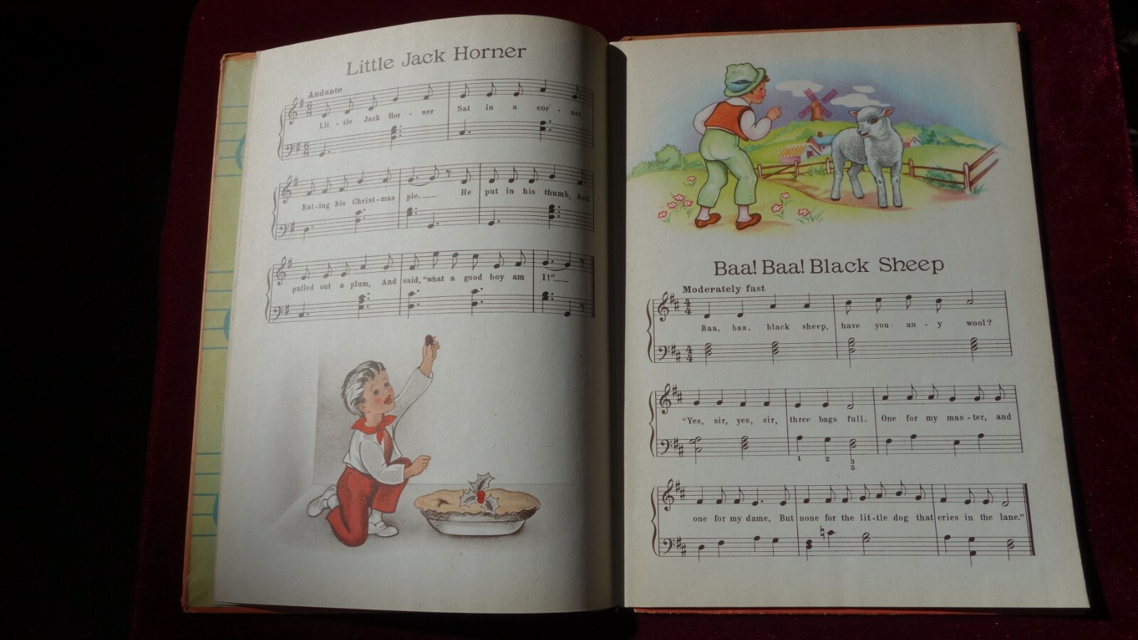 1944 Vintage "Nursery Songs and Rhymes" by Catherine Allison Christie