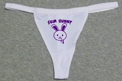 Cum Bunny Cosplay Slut Glow in Dark Sexy Funny Easter G-String Party Thong