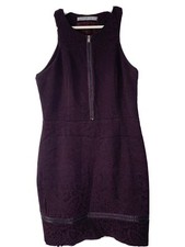 Marc New York Andrew Marc purple dress with zip patterns size 10 
