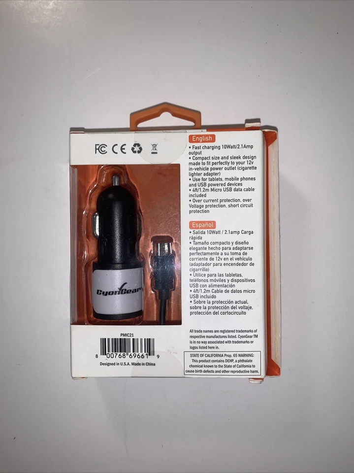 Cellet Universal High Powered 10Watt / 2.1A Dual USB iPhone Android Car Charger - Image 2 of 2