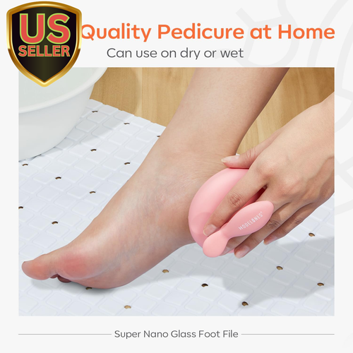 Glass Foot File, Professional Foot Scrubber and Callus Remover, Heel Scraper ... - Picture 3 of 9