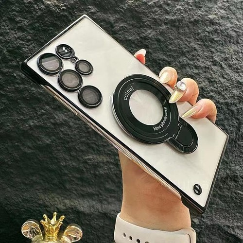 Ultra-Thin Transparent Frameless Magnetic Phone Case for Samsung S25 Ultra Plus - Zdjęcie 5 z 26