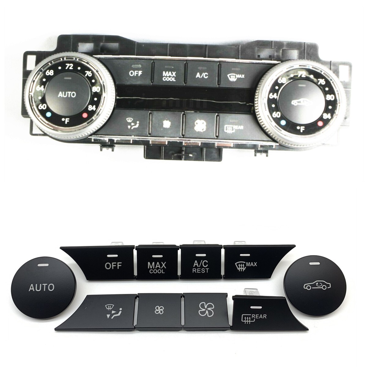 メルアページ 1 Set A/C Climate Control Switch Button For Mercedes Benz C GLK