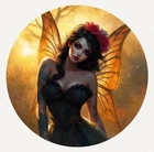 Hayleybug 1 oz Amber Eclipse Fairy silver Art Round with COA mintage 15