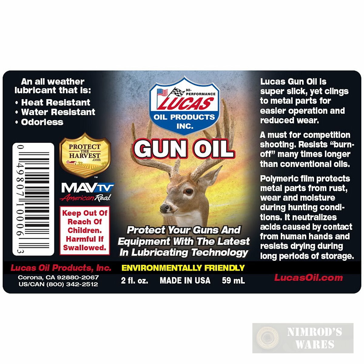 Lucas Oil ORIGINAL GUN OIL 2-PACK Lubricant Hunting Gun Smith Odorless 10006