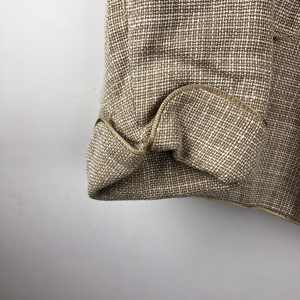 Chaqueta Blazer Pendleton Mujer 16 Lana Virgen Mezcla Seda Tweed Beige Camel AQ5 Foto 4 de 4