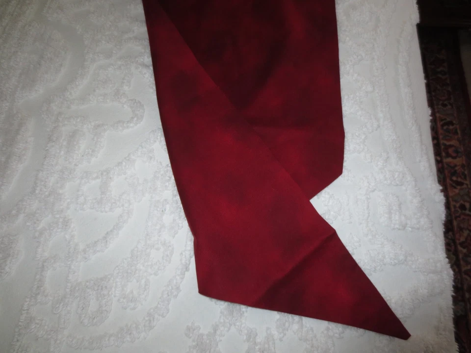 Handmade LINED Coordinating DEEP RED DRAPERY ROD PANEL/SWAG - 14-1/4" x 136" - Image 2 of 4