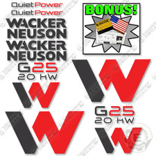 Fits Wacker Neuson G25 Decal Kit Generator - NEW STYLE - 3M VINYL!