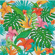 COMPLETE DIAMOND CRAFT ART KIT "TROPICS" JUNGLE JEWELS  NEW  FREE SHIPPING
