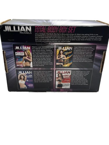 Jillian Michaels Ganzkörper Box Set 4 DVDs 10 Workouts Übung DVD Set Neu im Karton - Bild 3 von 3