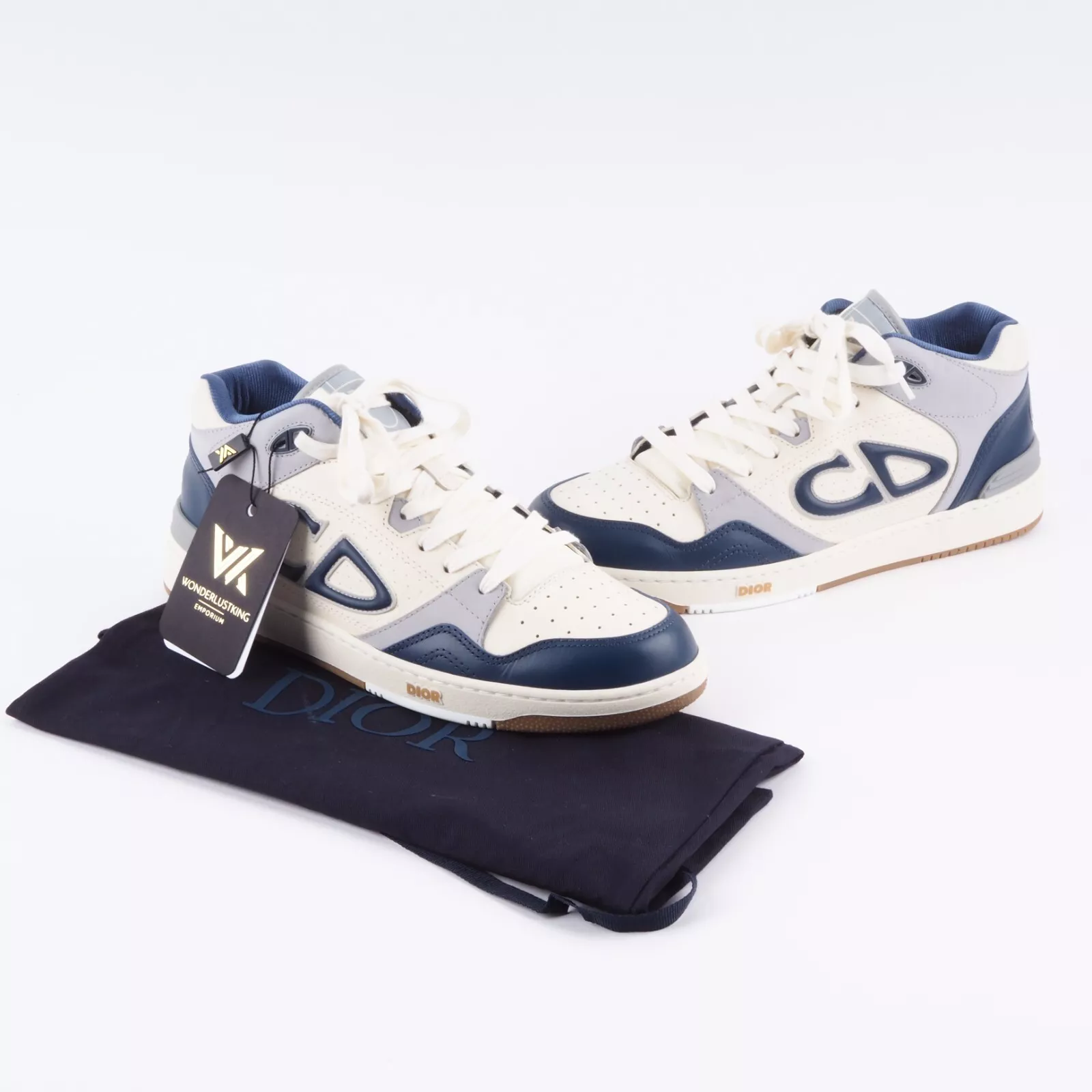 CHRISTIAN DIOR B57 Navy luxe designer baskets cuir homme 2023 op :