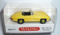 Wiking 083409 Mb 300 Sl Roadster 1957 - 1963 Gelb 1:87 Spur H0