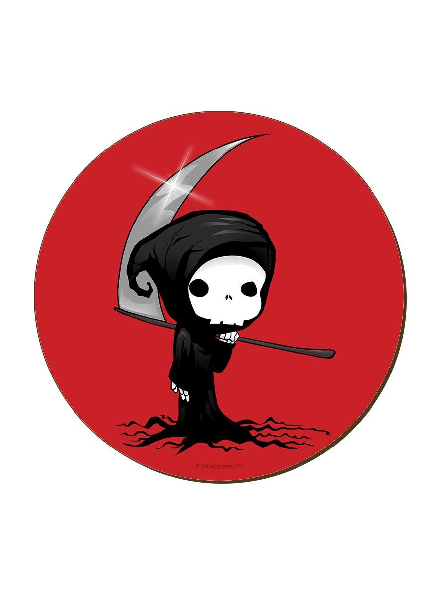 Grindstore Originals Coaster Cute Grim Reaper 9.2x9.2cm