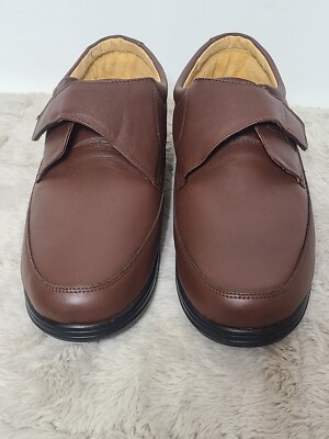 EZMART FIT Brown Dress Shoes Skid Resistant Adjustable Strap  display picture 1