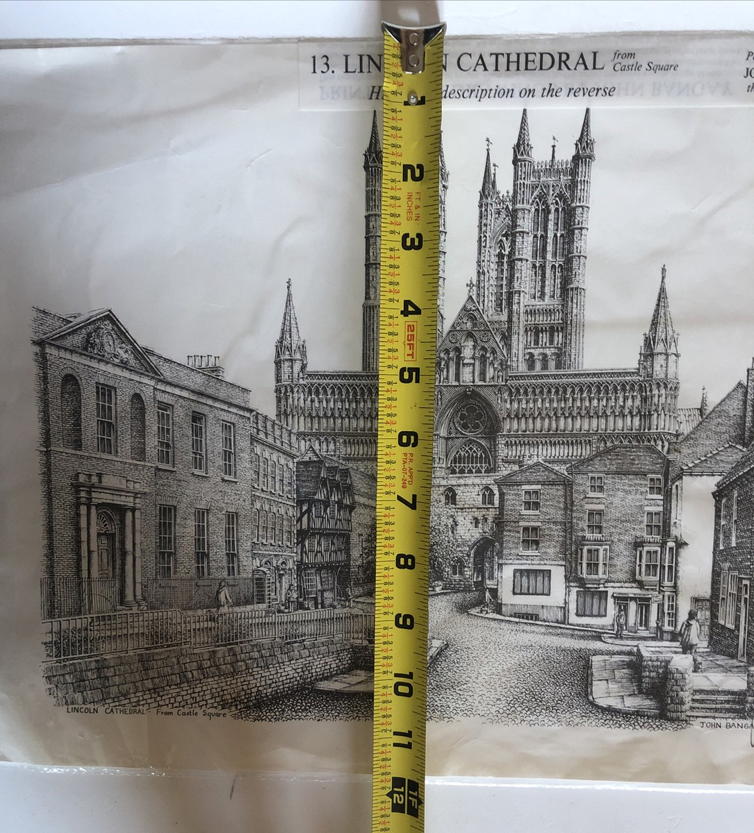 John Bangay LINCOLN CATHEDRAL Hand Signed Print 15”x12” | eBay