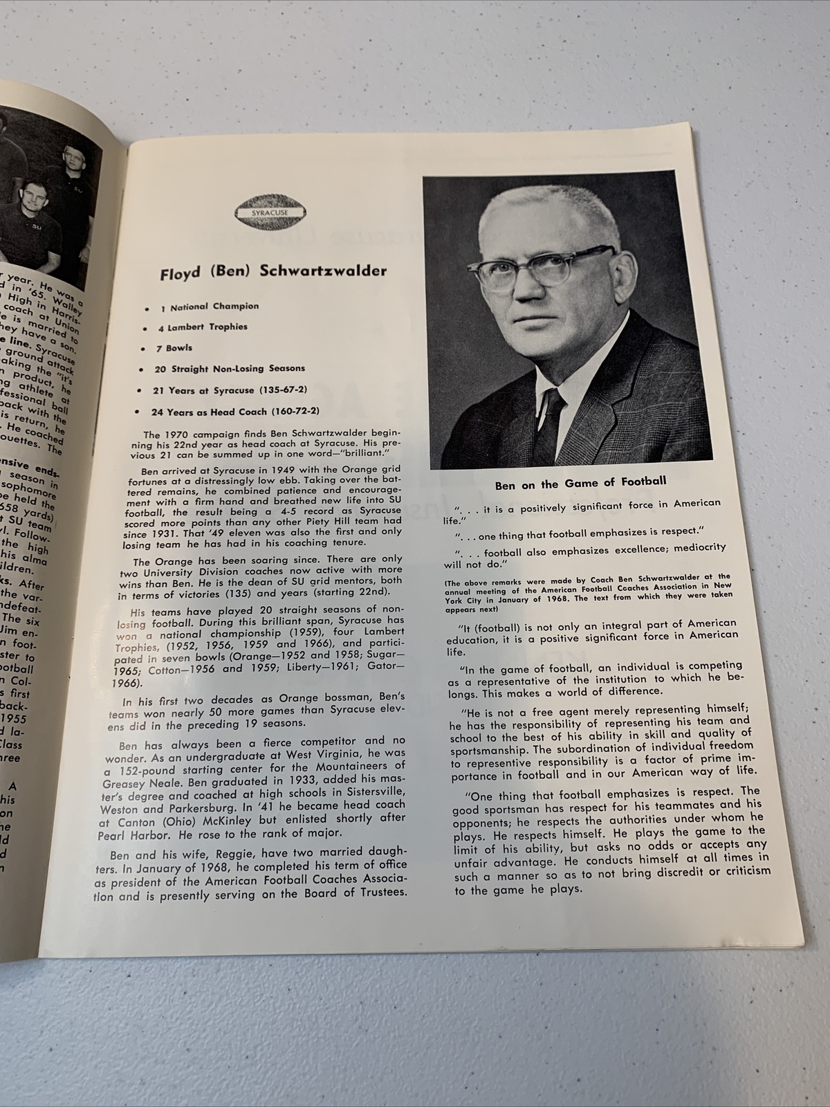 1970-syracuse-orange-football-game-program-ncaa-vs-pittsburgh-ebay