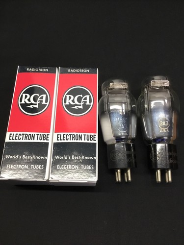 GREAT PAIR RCA 2A3 Mono Plate Spring Top VINTAGE Power VACUUM TUBES S.85X1
