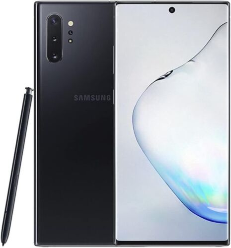 Samsung Galaxy Note 10 SM-N970U Factory Unlocked 256GB Aura Black C Light Burn - Picture 1 of 3