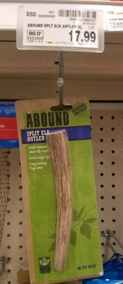 ¡Masticable único (1) cuerno de ciervo/alce orgánico para perro! Sm, Med, LG, XL, XXL, tamaños personalizados Foto 3 de 3