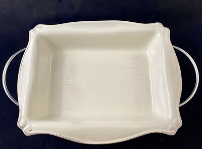 World Wide Home 14  Baking/Serving Dish W Handle Heavy & Farmhouse Beautiful!