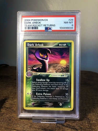 Dark Arbok graded PSA 8 for sale on eBay