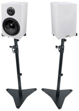 Pair Rockville RockShelf 68W 6.5" Home Bookshelf Speakers Adjustable Stands