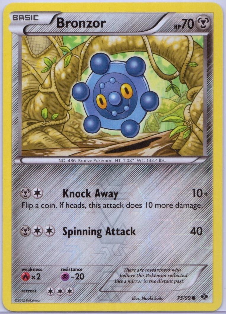 Bronzor - 75/99 - Reverse Holo - Black & White 4: Next Destinies - Pokémon