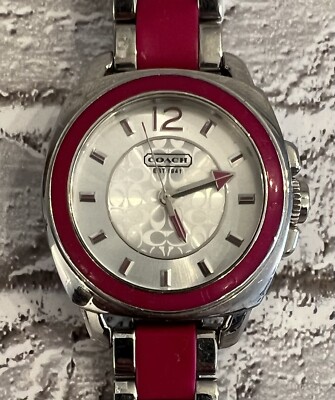 Coach Pink Silicone Boyfriend watch Coach Women main image 3