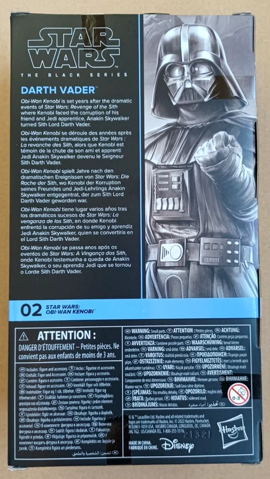 DARTH VADER - THE BLACK SERIES 02 STAR WARS: OBI-WAN KENOBI 6" HASBRO DISNEY NEW - Imagen 2 de 3