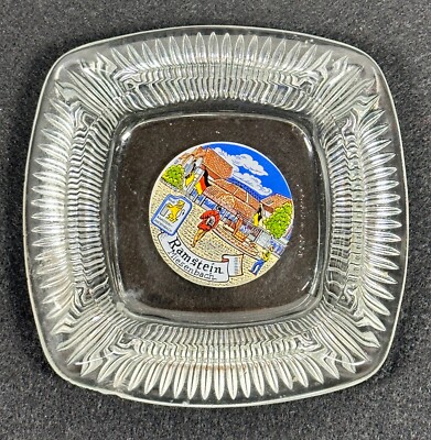 Vintage Ramstein Miesenbach Germany Glass Ashtray 5.25''