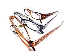 3 pair Lady Fshion READING GLASSES 1.0 Quality impact resistant UV lens readers