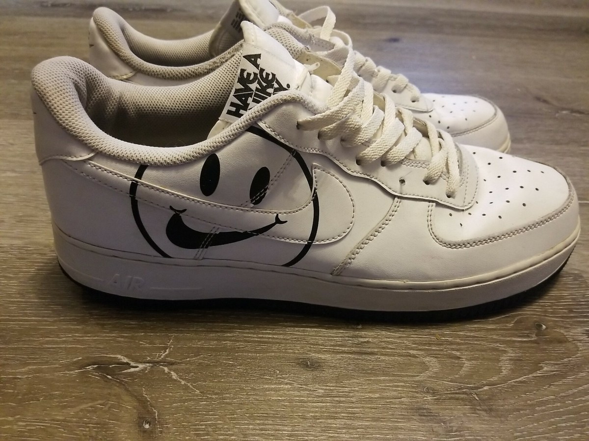 Nike Air Force Have A Nike Day Smiley Pink Air Force Ones Smiley Face