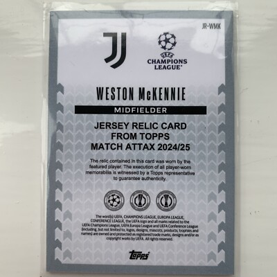 Topps Match Attax UCL 2024 2025 - Weston McKennie Jersey Relic