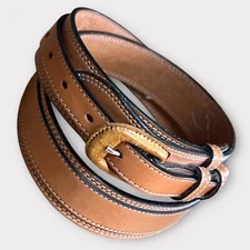 Vintage Sick Men’s Ranger Western Belt Cowboy Brown Top Grain Cowhide 36