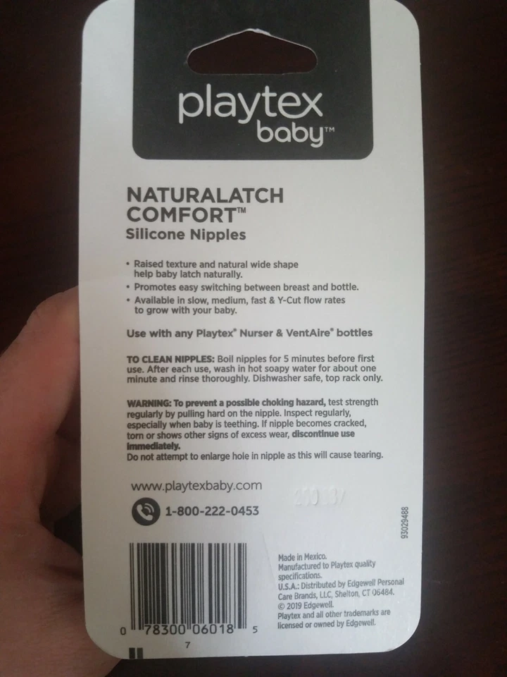 Playtex Baby Naturatch Comfort OM+ Cierre fácil. 1ea 2 Pack-Nuevo-ENVÍO 23 HR Foto 4 de 4