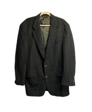 Brooks Brothers Sport Coat Men  s 44L Camelhair Green Houndstooth USA Vintage