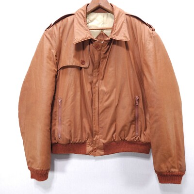 Vtg 80s Bomber Jacket Men's XL 46 London Fog Outdoors Unlimited Quilted  Coat