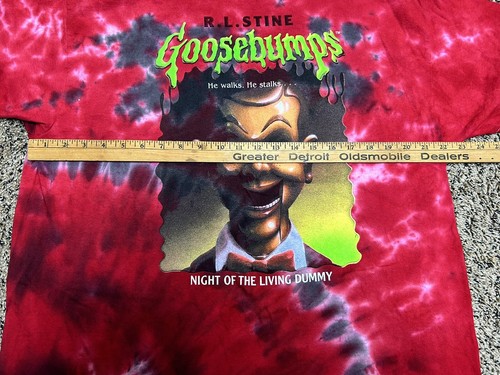 Gänsehaut Shirt rot Batik - Night of the Living Dummy - Größe L R.L. Stine - Bild 4 von 6