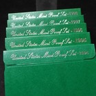 1994-1998 (5) Different Proof Sets Lot Green Boxes w/ Coas