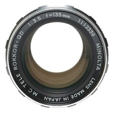 Minolta MC Tele Rokkor - QD 135mm f/3.5 Prime Lens Made