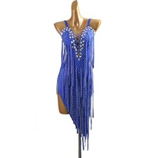 Latin Dance Dress Salsa Tango Cha cha Ballroom Rhinestone Competition Dress F985
