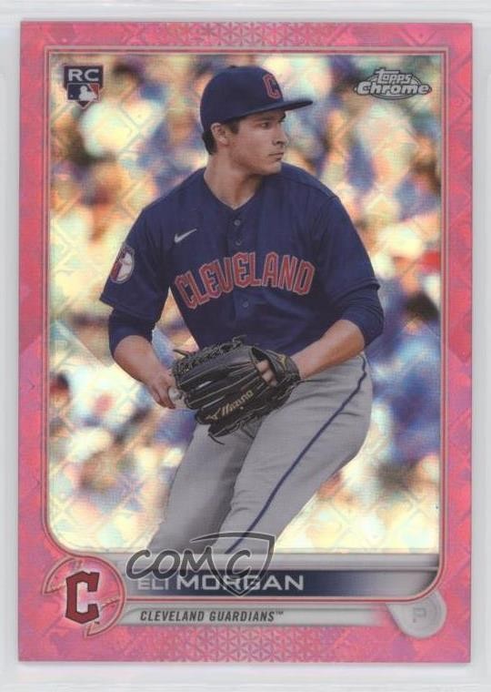 2022 Topps Chrome Logofractor Edition Pink Refractor 148/199 Eli Morgan #14 04qy