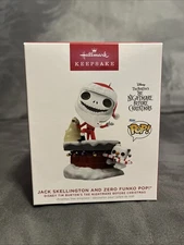 2023 Hallmark Ornament Jack Skellington and Zero Funko Pop Nightmare Keepsake